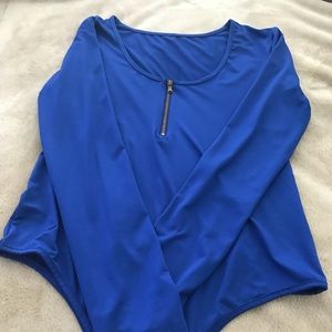 Blue bodysuit